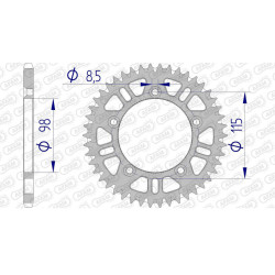 Corona AFAM aluminio ultraligera autolimpiable 72101 - Paso 420