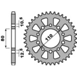 Kit cadena EK/PBR 530SRX2 18/48 - corona estándar 2