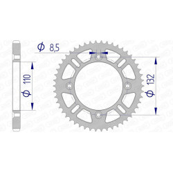 Corona AFAM aluminio 72102 - Paso 428