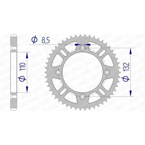 Corona AFAM aluminio 72102 - Paso 428
