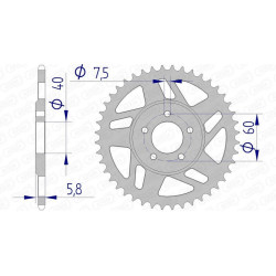 Corona AFAM aluminio 72103 - Paso 415