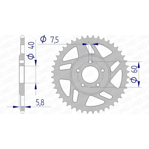 Corona AFAM aluminio 72103 - Paso 415