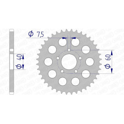 Corona AFAM aluminio 72105 - Paso 415
