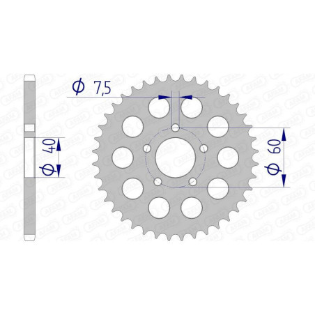 Corona AFAM aluminio 72105 - Paso 415