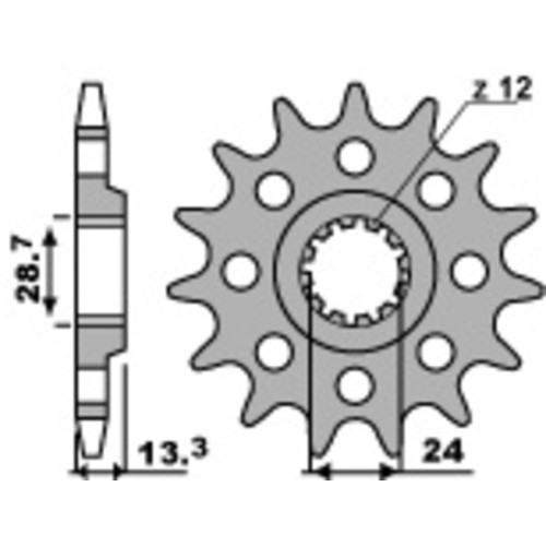 Kit cadena EK/PBR 630SRO 15/41 - corona estándar