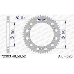 Corona AFAM aluminio 72303 - Paso 520 2