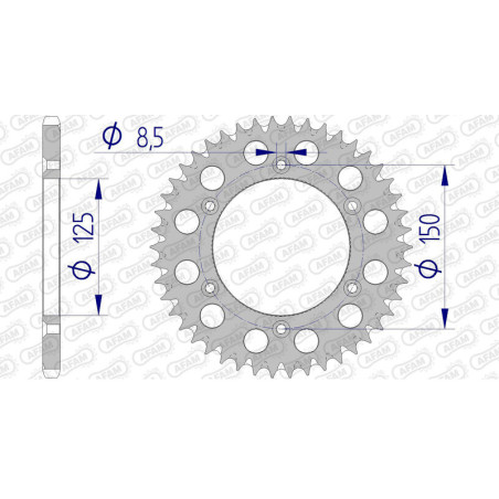 Corona AFAM aluminio ultraligera autolimpiable 72304 - Paso 520