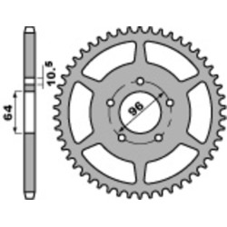 Kit cadena EK/PBR 520SRX2 13/37 - corona estándar 2