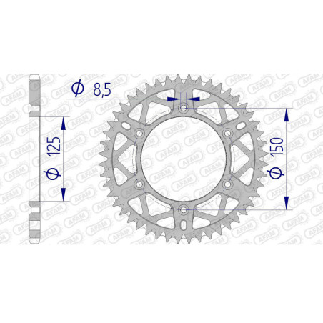 Corona AFAM aluminio ultraligera autolimpiable 72304 - Paso 520