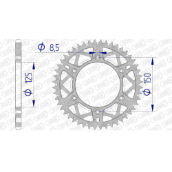 Corona AFAM aluminio ultraligera autolimpiable 72304 - Paso 520
