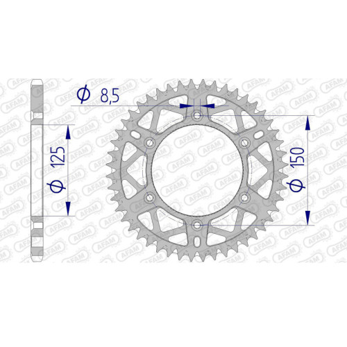 Corona AFAM aluminio ultraligera autolimpiable 72304 - Paso 520