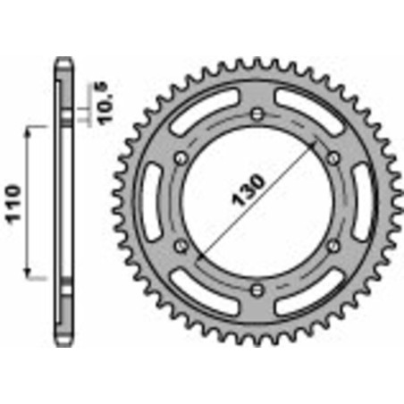Kit cadena EK/PBR 530SRX2 17/45 - corona estándar