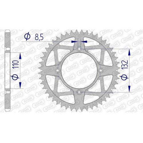 Corona AFAM aluminio ultraligera autolimpiable 72306 - Paso 520