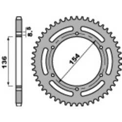 Kit cadena EK/PBR 520SRX2 16/47 - corona estándar 2