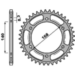 Kit cadena EK/PBR 525SRX2 16/42 - corona estándar 2