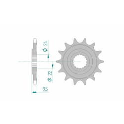 Piñón AFAM acero autolimpiable 20311 - Paso 520