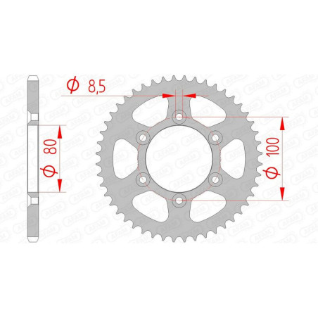 Corona AFAM acero estándar 80103 - Paso 420