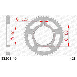 Corona AFAM acero estándar 83201 - Paso 428
