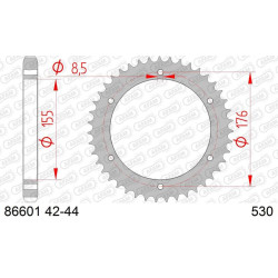 Corona AFAM acero estándar 86601 - Paso 530