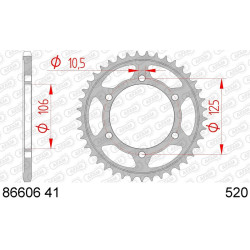Corona AFAM acero estándar 86606 - Paso 520