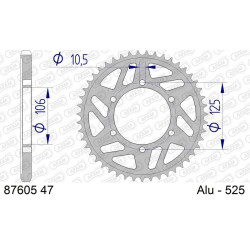 Corona AFAM aluminio 87605 - Paso 525