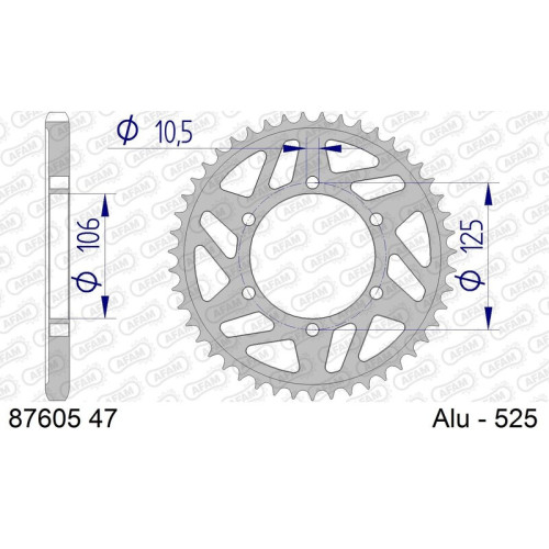 Corona AFAM aluminio 87605 - Paso 525