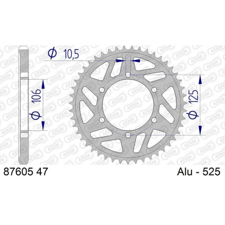 Corona AFAM aluminio 87605 - Paso 525