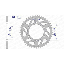 Corona AFAM aluminio 87606 - Paso 520