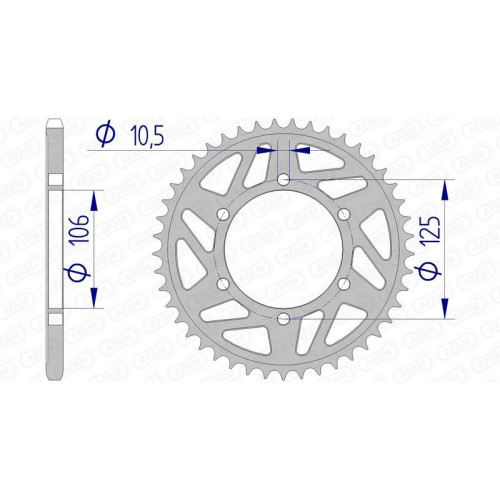 Corona AFAM aluminio 87606 - Paso 520