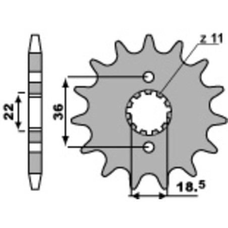 Kit cadena EK/PBR 520SRX2 13/41 - corona estándar