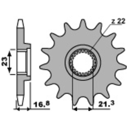Kit cadena EK/PBR 520SRX2 16/48 - corona estándar