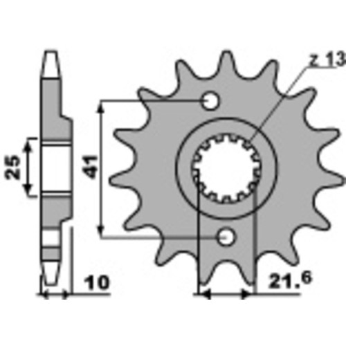 Kit cadena EK/PBR 520SRX2 15/45 - corona estándar