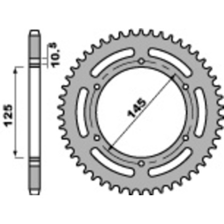 Kit cadena EK/PBR 520SRX2 16/46 - corona estándar