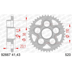 Corona AFAM acero estándar 92667 - Paso 520