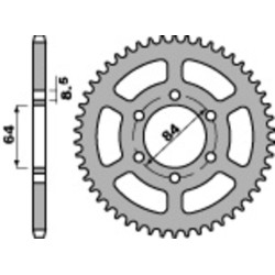 Kit cadena EK/PBR 428DEH 16/53 - corona estándar 2
