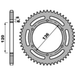 Kit cadena EK/PBR 520SRX2 17/39 - corona estándar 2