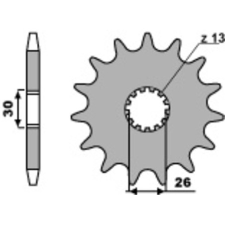 Kit cadena EK/PBR 525SRX2 17/43 - corona estándar