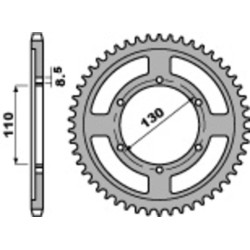 Kit cadena EK/PBR 428DEH 16/46 - corona estándar 2