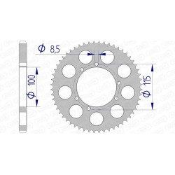 Corona AFAM aluminio 93117 - Paso 428