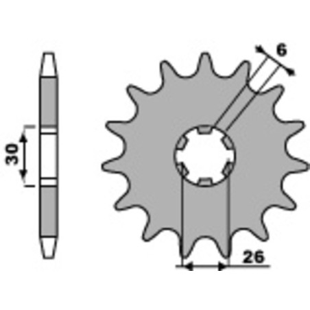 Kit cadena EK/PBR 530SRX2 17/33 - corona estándar