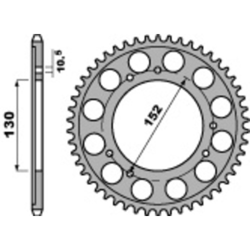 Kit cadena EK/PBR 530SRX2 15/46 - corona estándar
