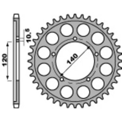 Kit cadena EK/PBR 530SRX2 17/40 - corona estándar 2