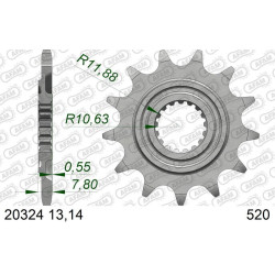 Piñón AFAM acero estándar 20324 - Paso 520