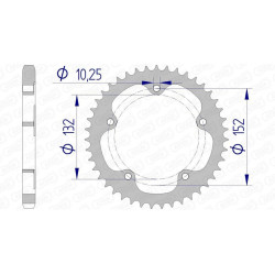 Corona AFAM aluminio 93836 - Paso 525