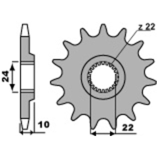 Kit cadena EK/PBR 520SRX2 16/47 - corona estándar