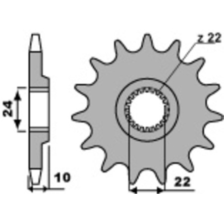 Kit cadena EK/PBR 520SRX2 16/47 - corona estándar