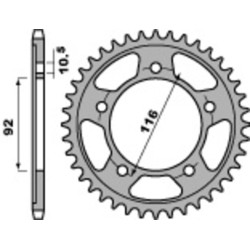 Kit cadena EK/PBR 530SRX2 17/41 - corona estándar 2