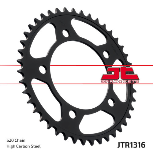 Corona JT SPROCKETS acero estándar 1316 - Paso 520