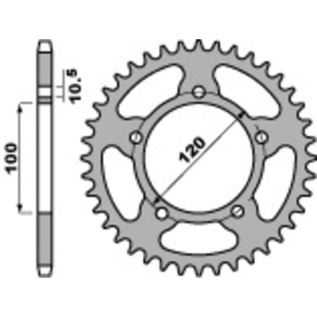 Kit cadena EK/PBR 525ZVX3 Superreforzado 16/41 - corona estándar