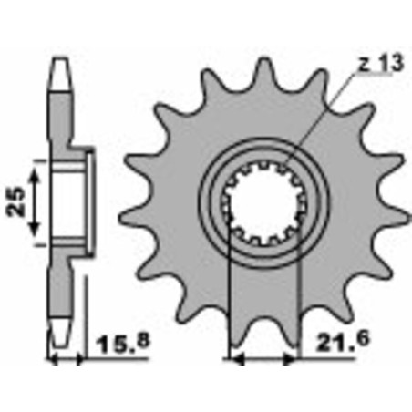 Kit cadena EK/PBR 525ZVX3 Superreforzado 15/40 - corona estándar